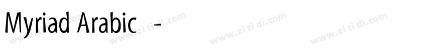 Myriad Arabic 普通字体转换